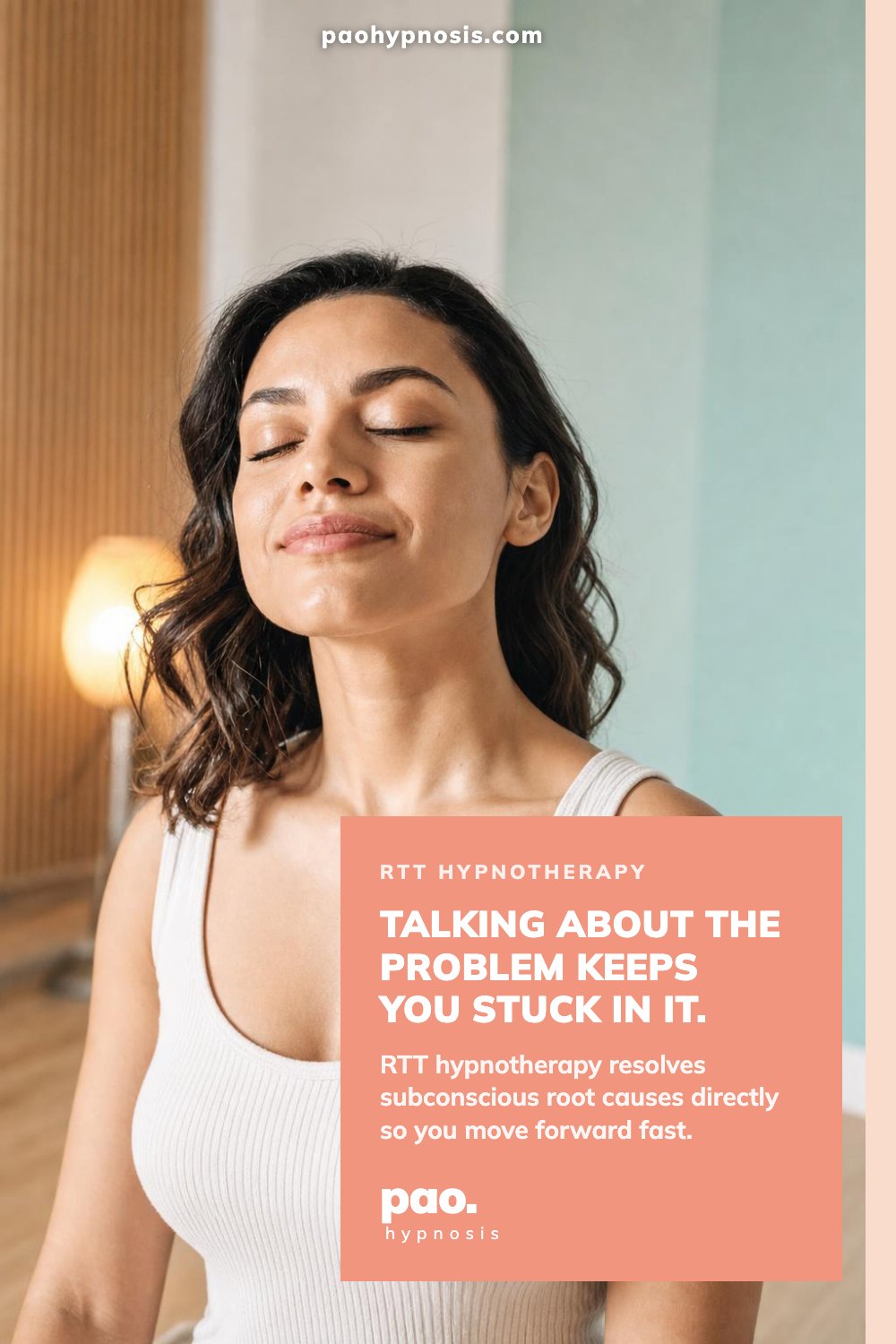 Talking about the problem keeps you stuck in it.
